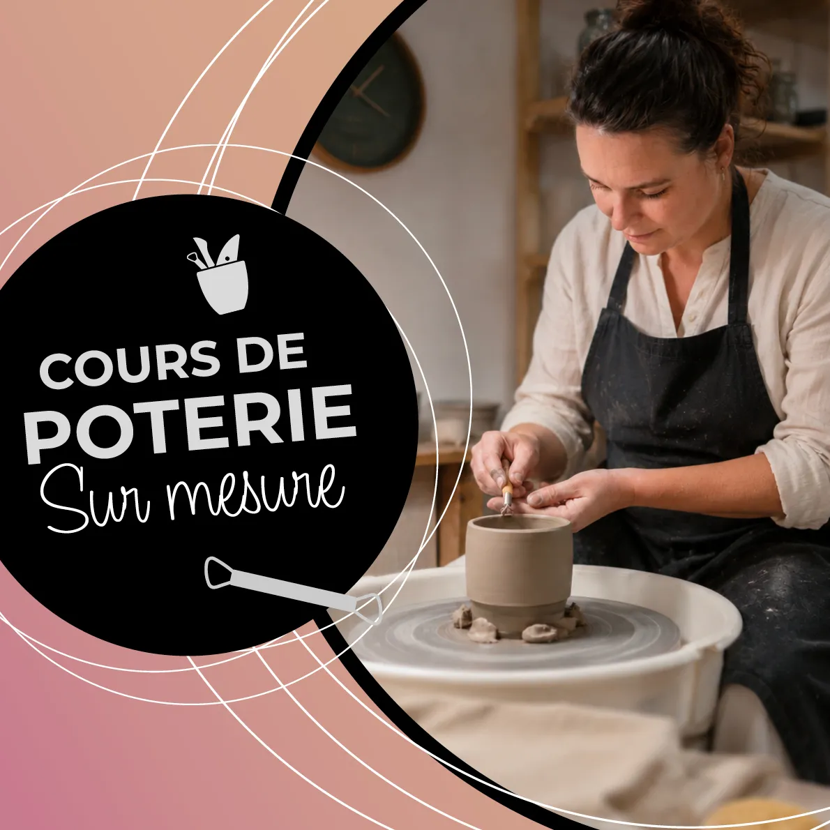 Cours de tournage – poterie